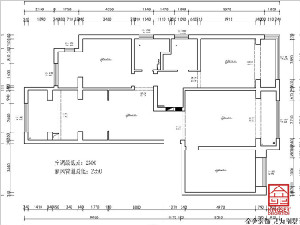 融創中心180平米裝修拆改方案